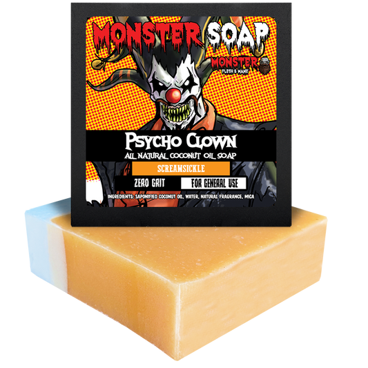Psycho Clown Monster Soap - Blood Orange Vanilla - Screamsickle!