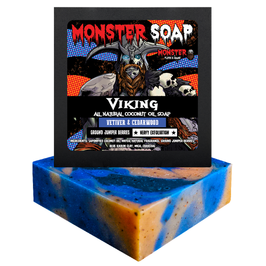 Viking Soap by MONSTER - Vetiver & Cedarwood Scented coconut oil soap with juniper berries. Heavy exfoliation.
