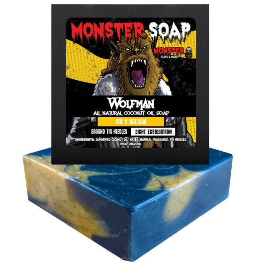 Wolfman Soap Bar by MONSTER Flesh & Mane - Fir & Balsam Scented Coconut oil Soap